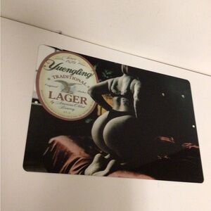 Yuengling traditional Lager women model metal tin sign